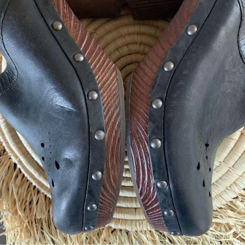 KORKS Women's Sudbury Black Leather Clogs Kork Ease Size 9 - Picture 10 of 16